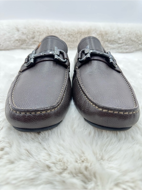 Salvatore Ferragamo Parigi Driver Leather Loafers‎ Gancini Bit brown 11.5 2E main image 7